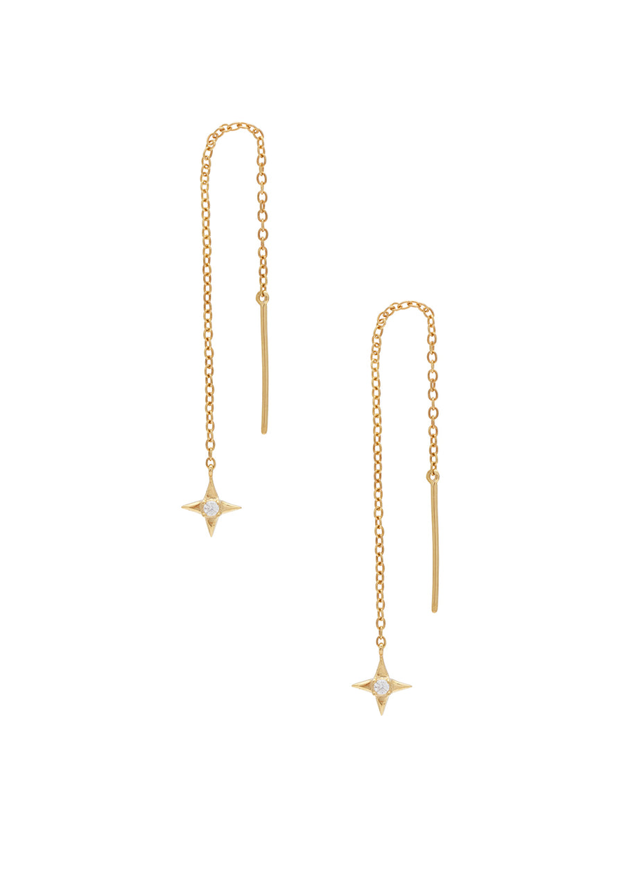 Esti Pull Through Earrings Gold