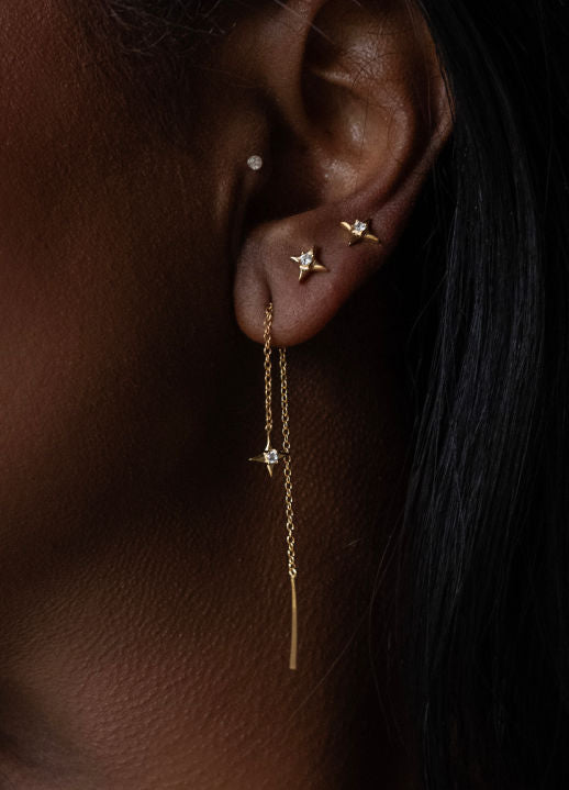 Esti Pull Through Earrings Gold