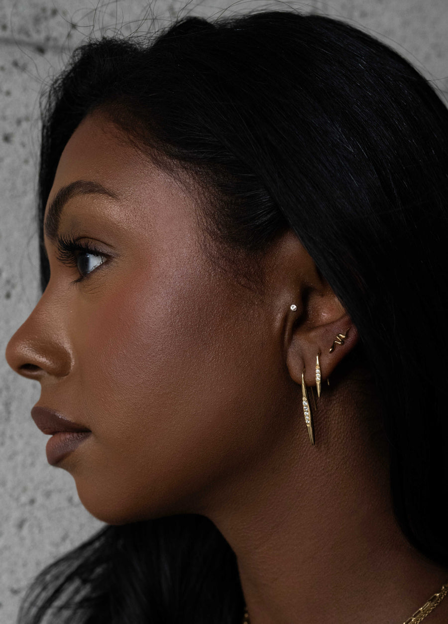 Shift Earrings Small Gold